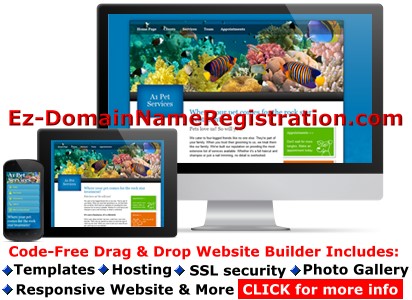 proprietary website builder includes hosting, SSL certificate, templates, email accounts, photo gallery, responsive design